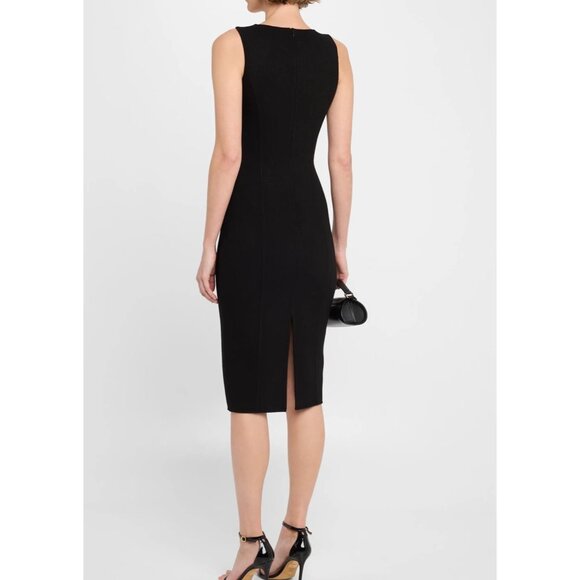 Michael Kors Collection Sleeveless Sheath Wool-Blend Black Dress Made In Italy 6 - Picture 2 of 10